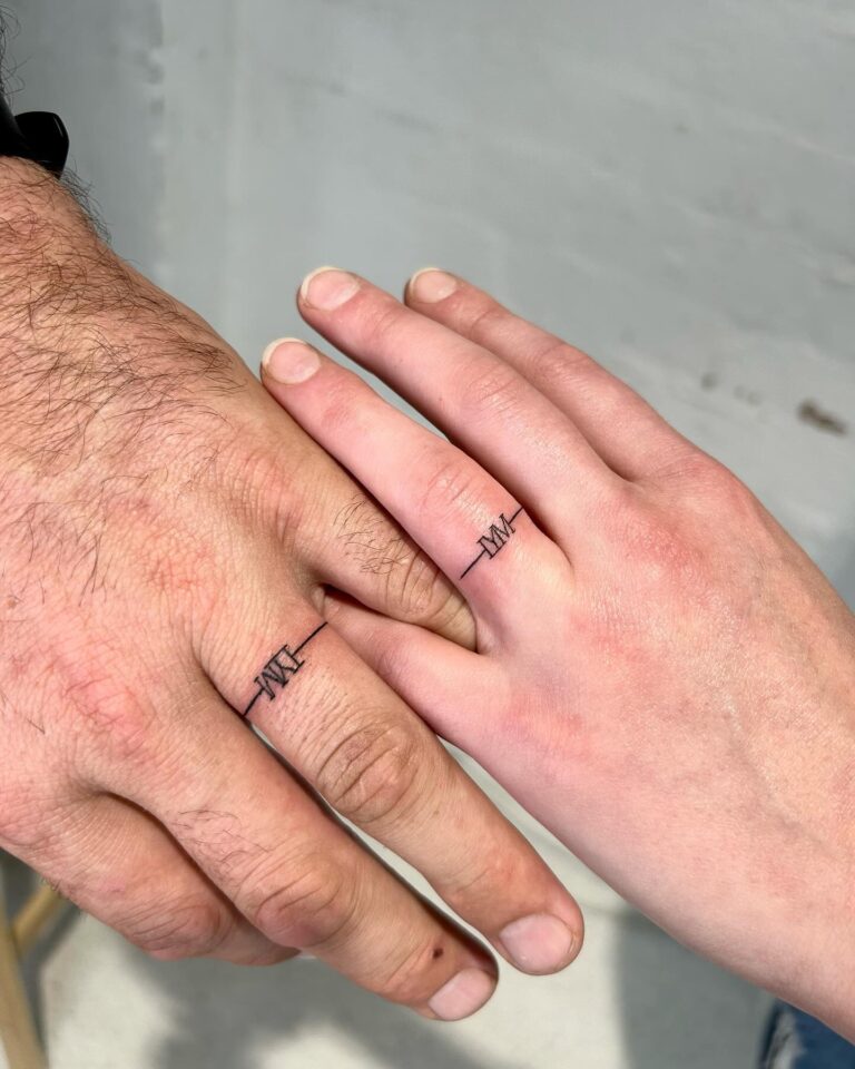 13 Awesome Wedding Ring Tattoo Ideas - WithLoveLive