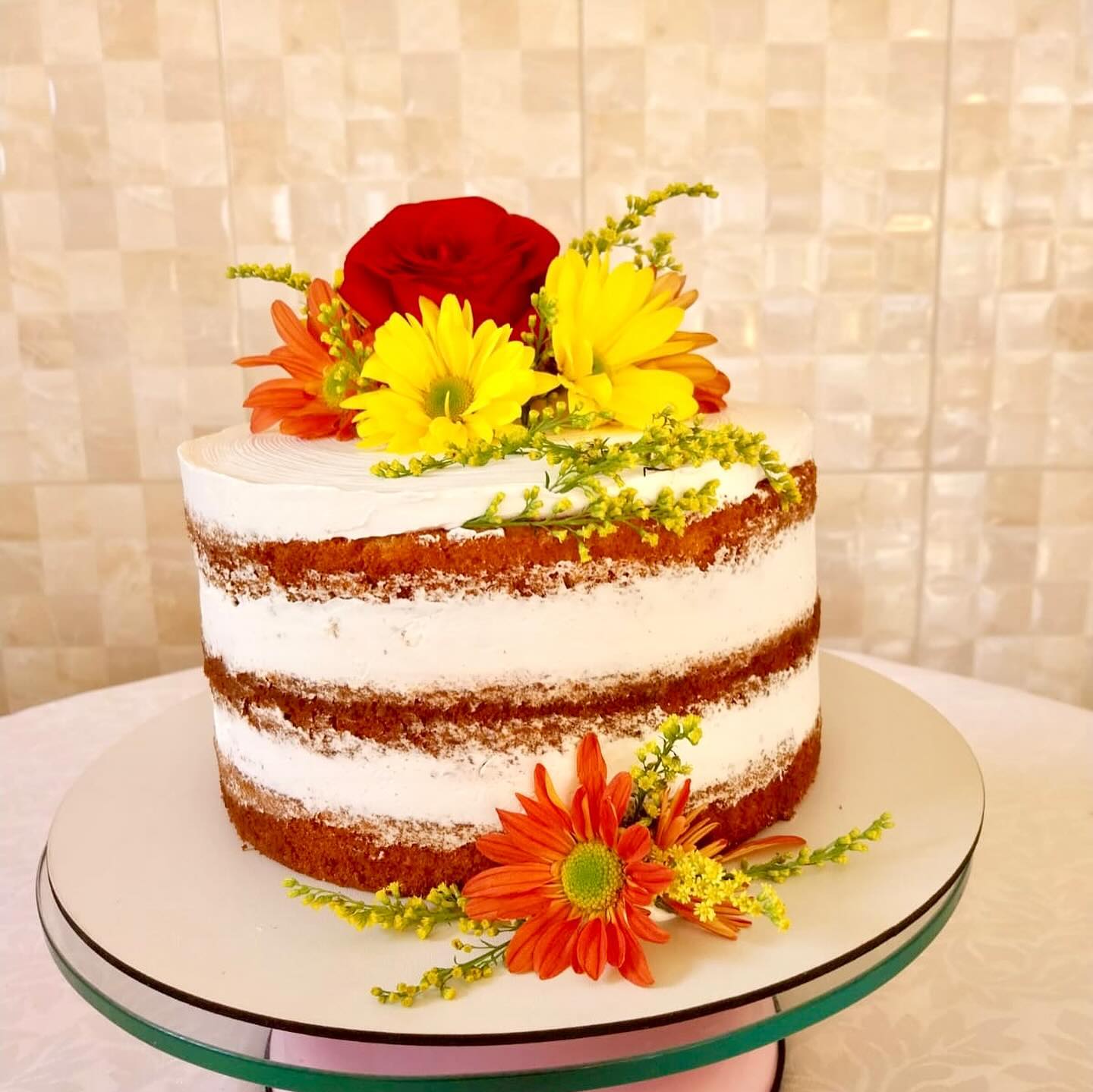 Bohemian Naked Cake
