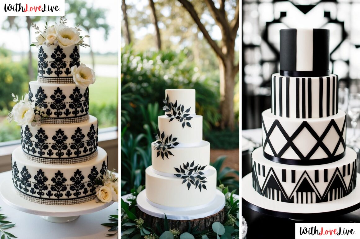 Black and White Wedding Cake Ideas