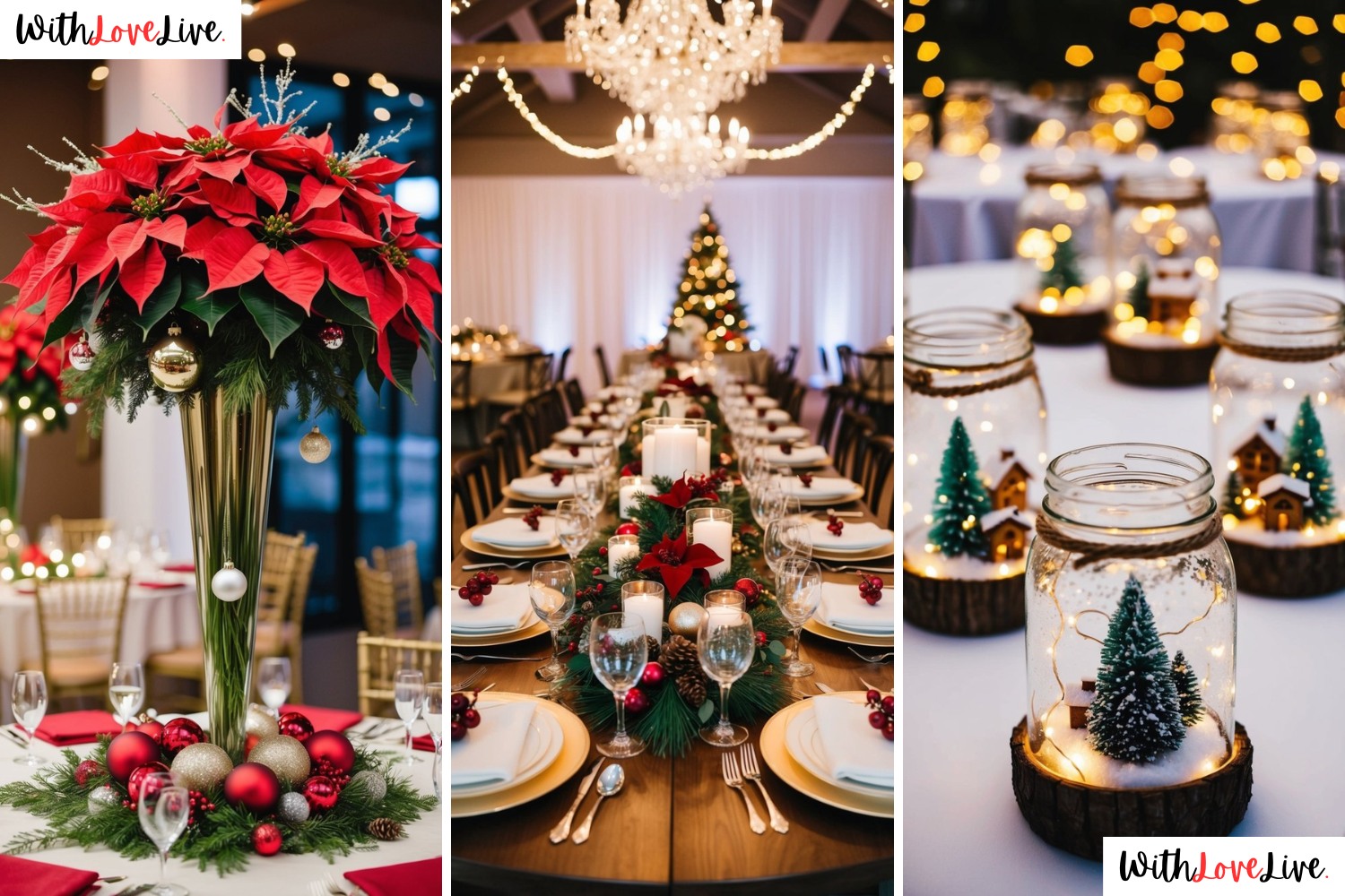 15 Christmas Wedding Centerpiece Ideas - WithLoveLive