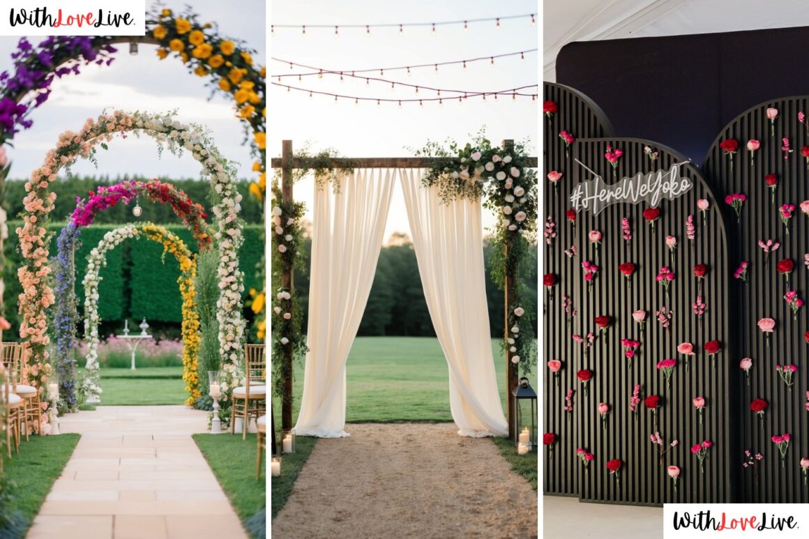 creative wedding backdrop