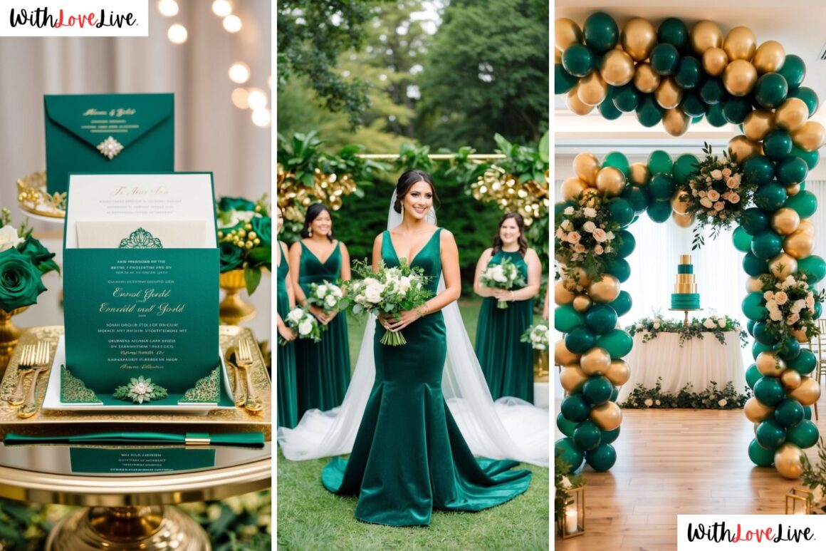 Emerald Green and Gold Wedding Theme