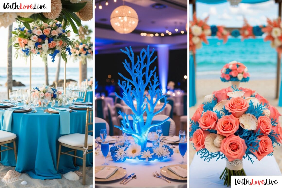 Ocean Blue and Coral Wedding Theme Ideas