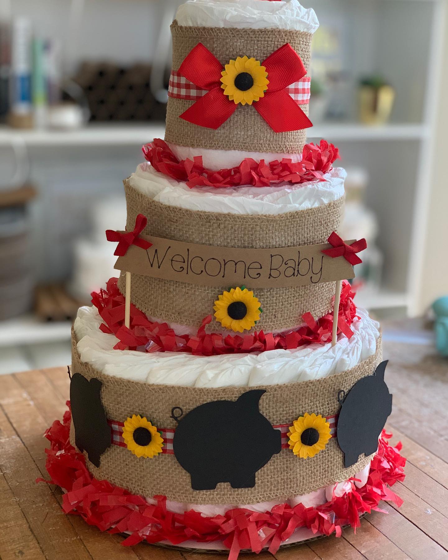 Sunflower Baby Shower Cake