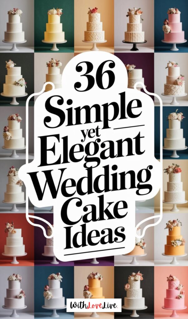 36 Simple Yet Elegant Wedding Cake Ideas-pins