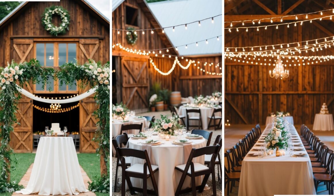 rustic barn wedding reception