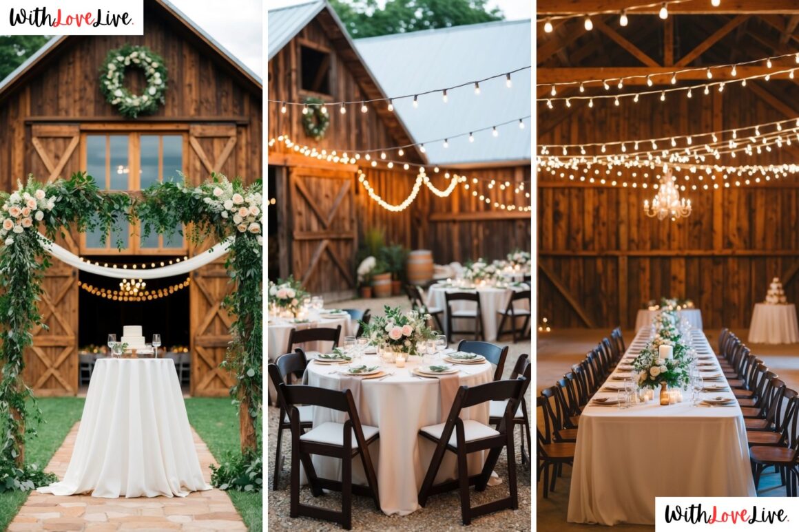 rustic barn wedding reception