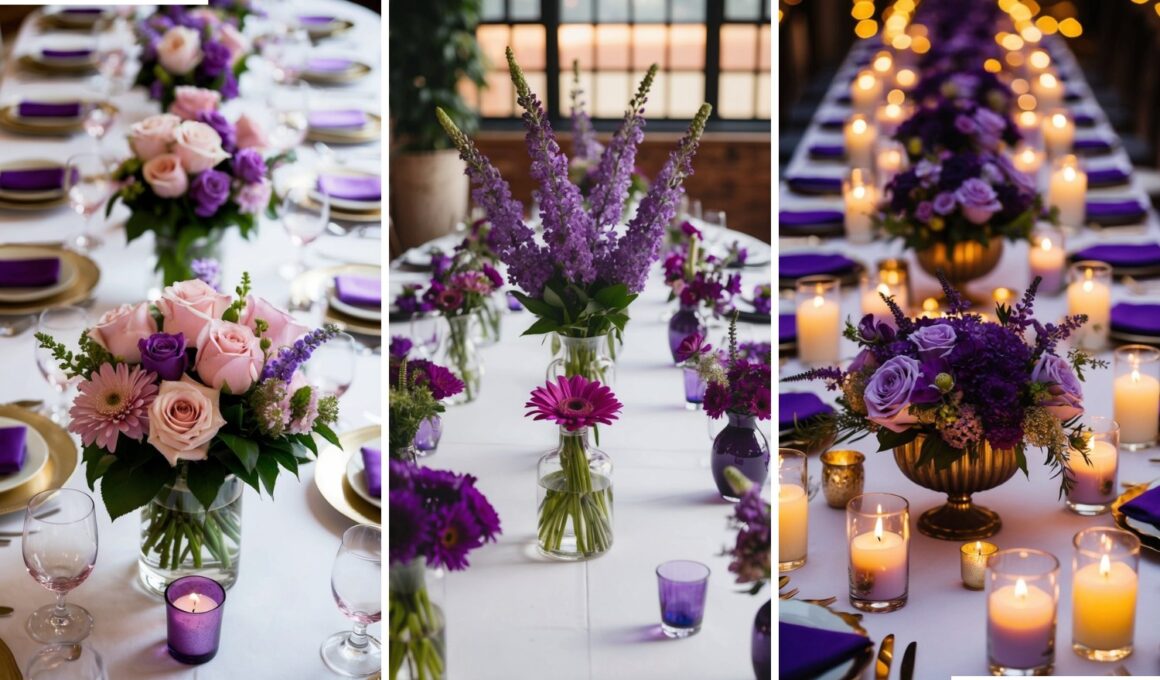 Purple Flower Centerpiece