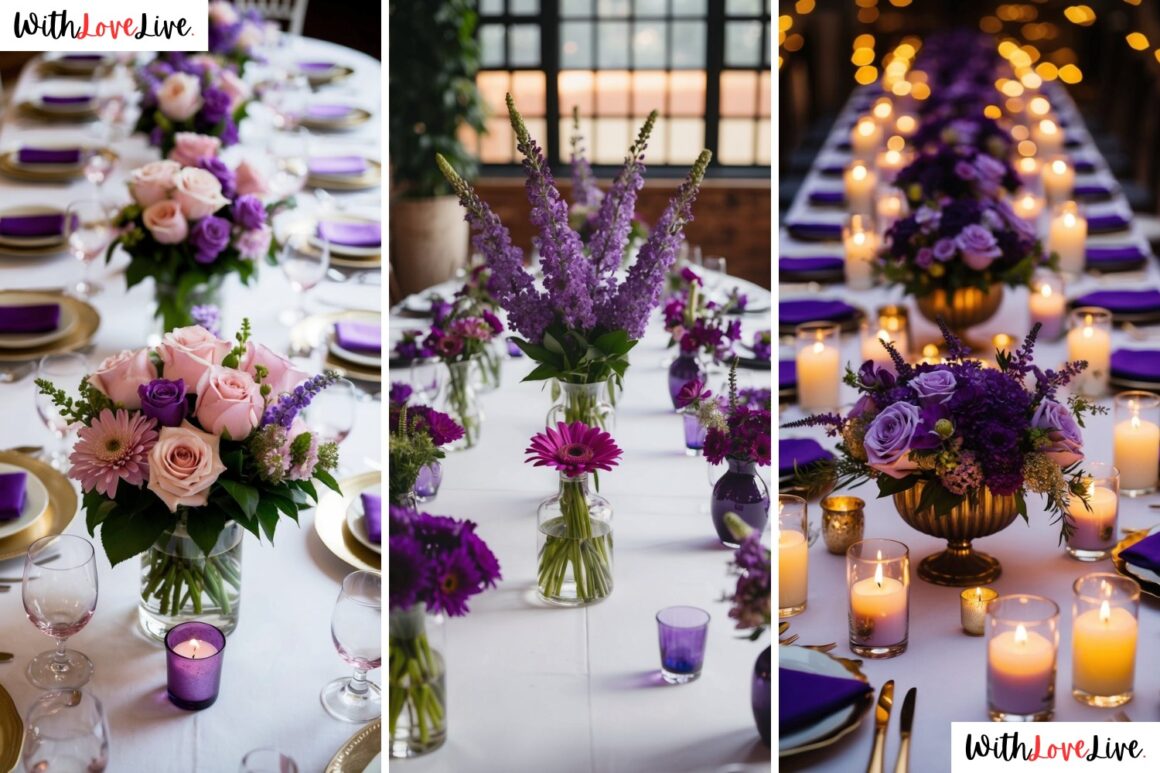 Purple Flower Centerpiece