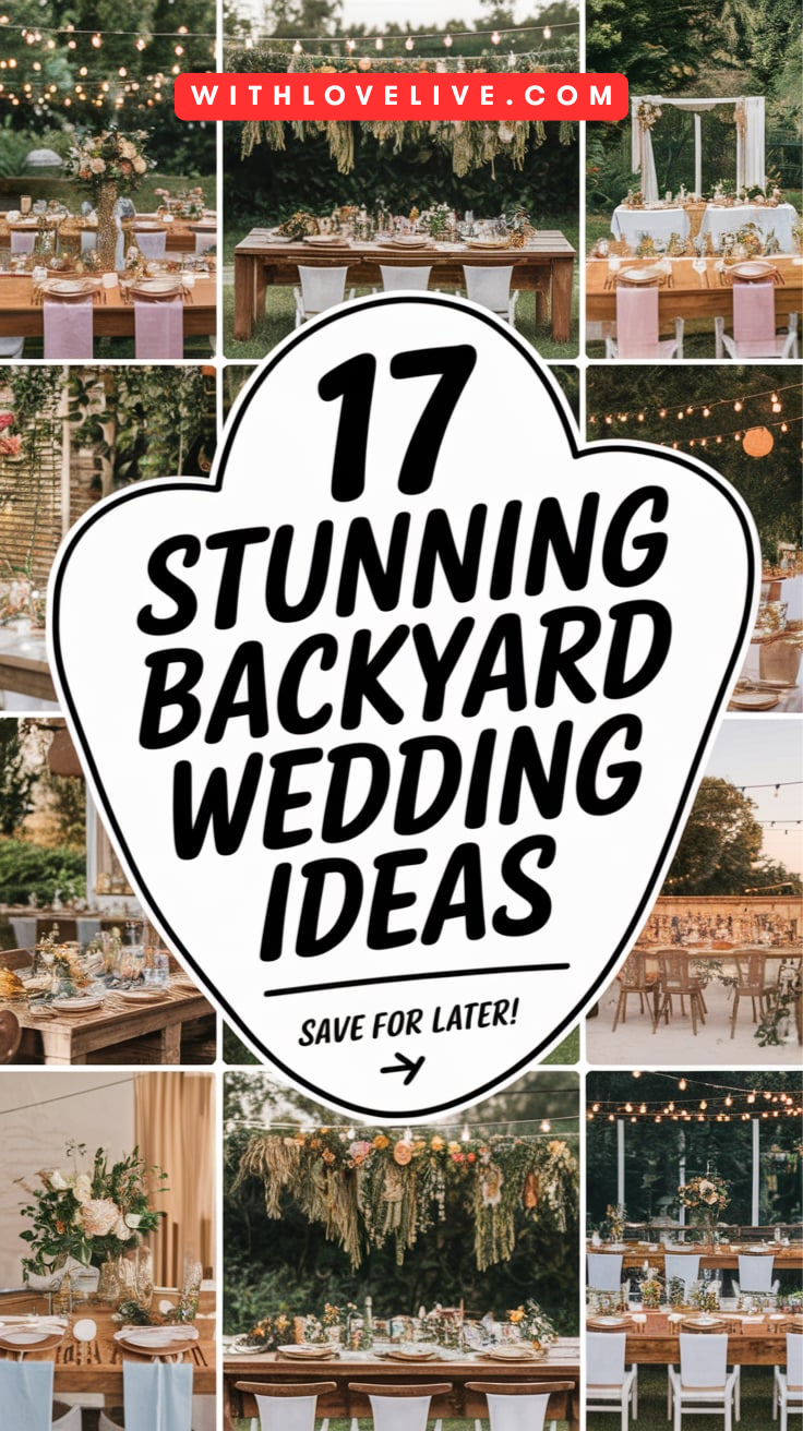 Stunning Backyard Wedding Ideas-pin