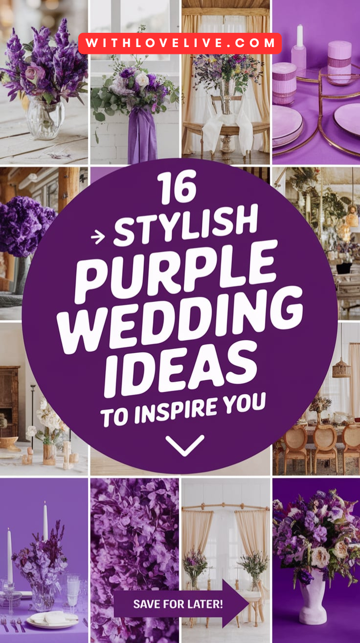 Stylish Purple Wedding Ideas to Inspire You-pin