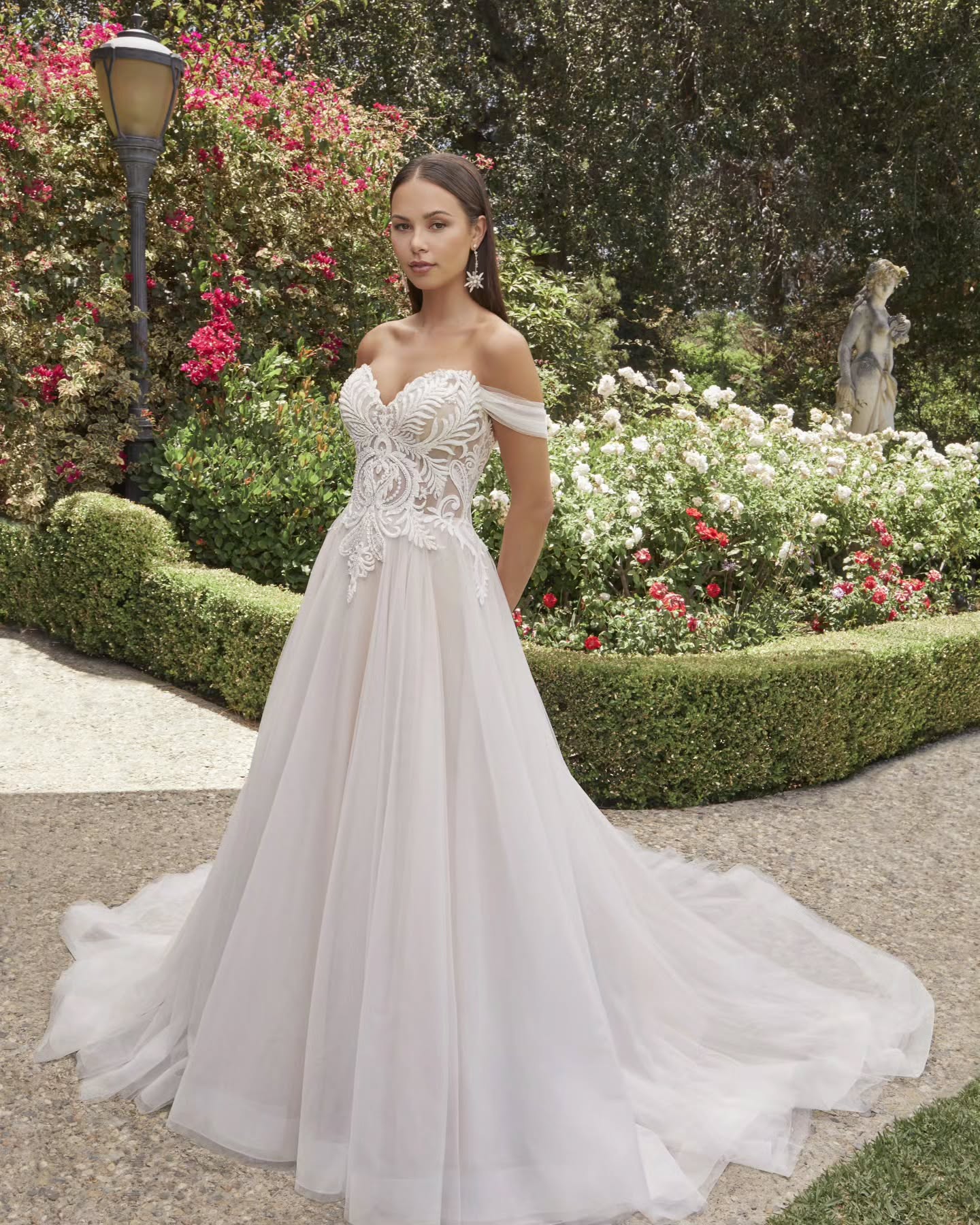 A-line dresses with lace overlays