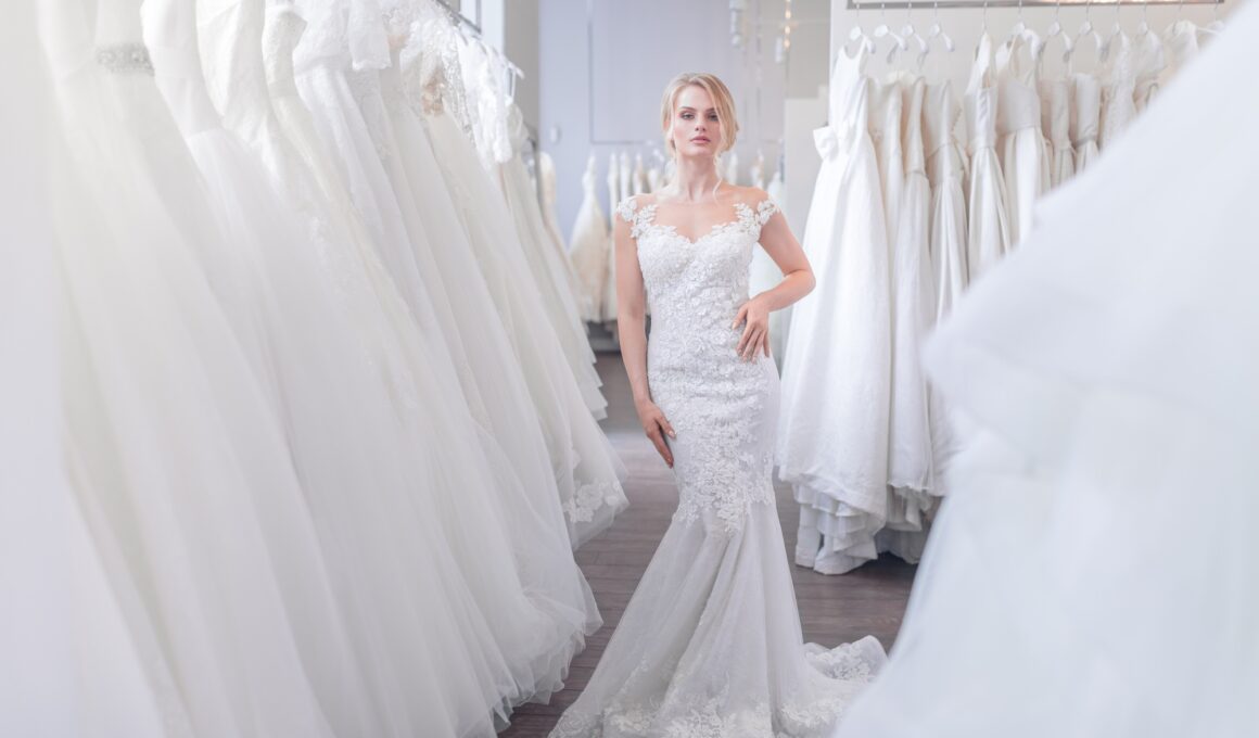 Young woman in a wedding dress