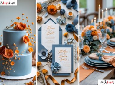 Dusty Blue and Burnt Orange Wedding