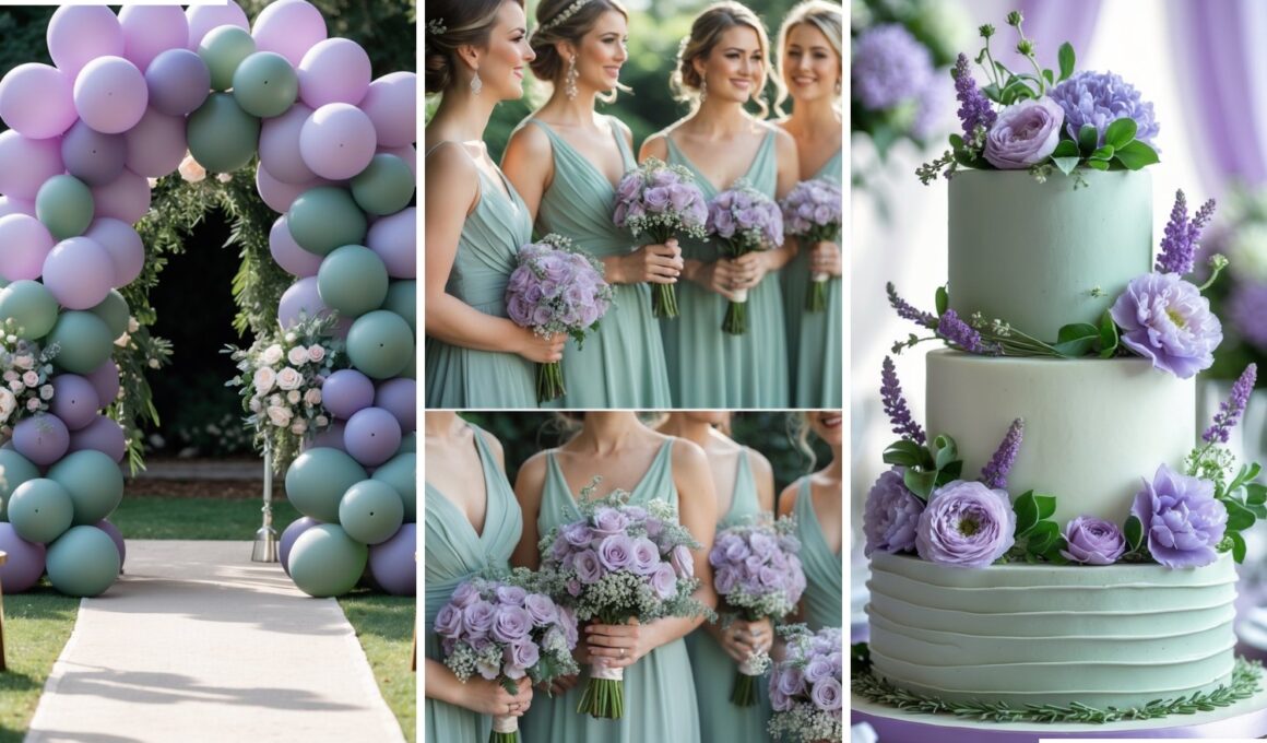 Sage Green and Lilac Wedding