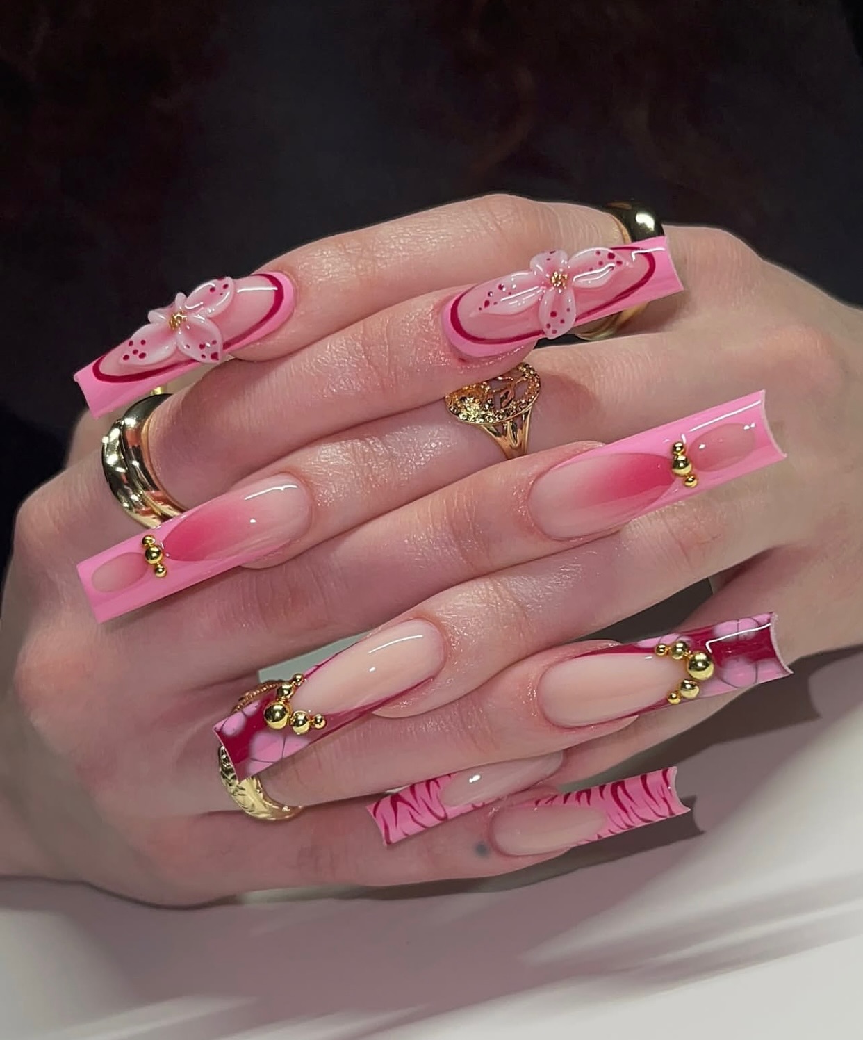 Airbrush Frenchies Summer Nails