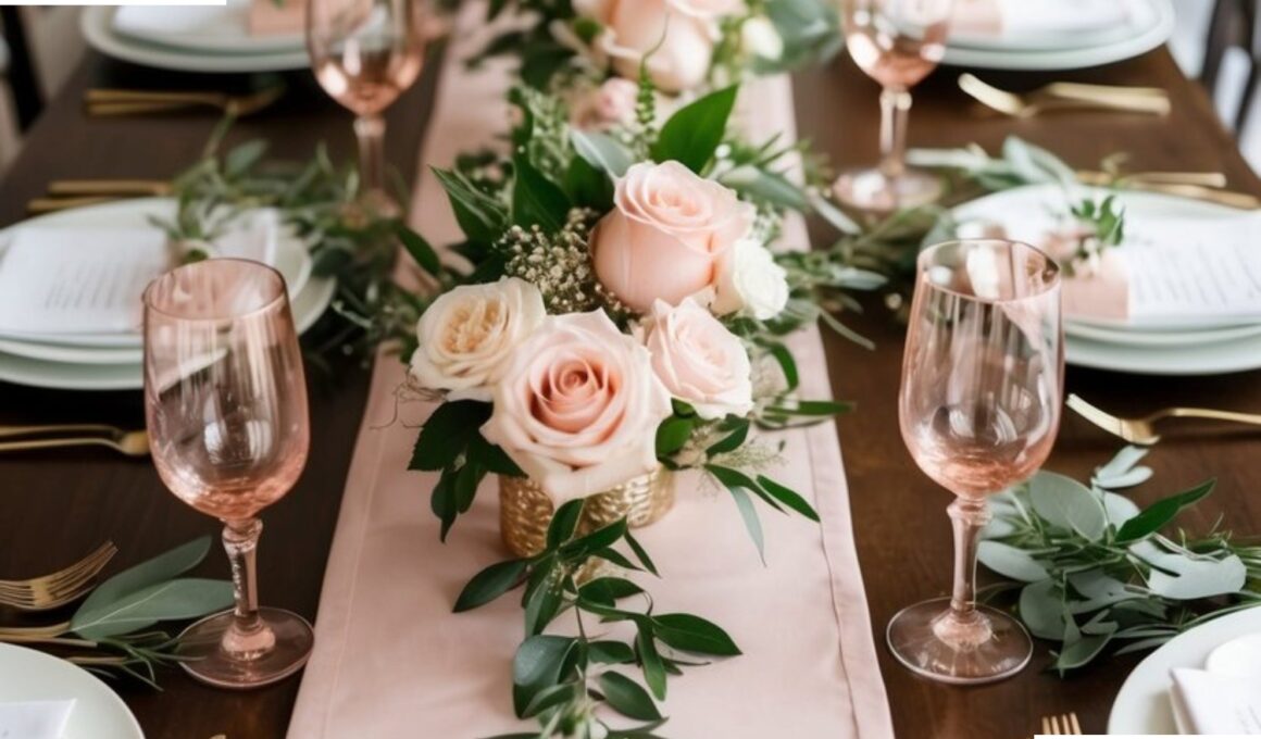 Blush and Greenery Wedding Decor
