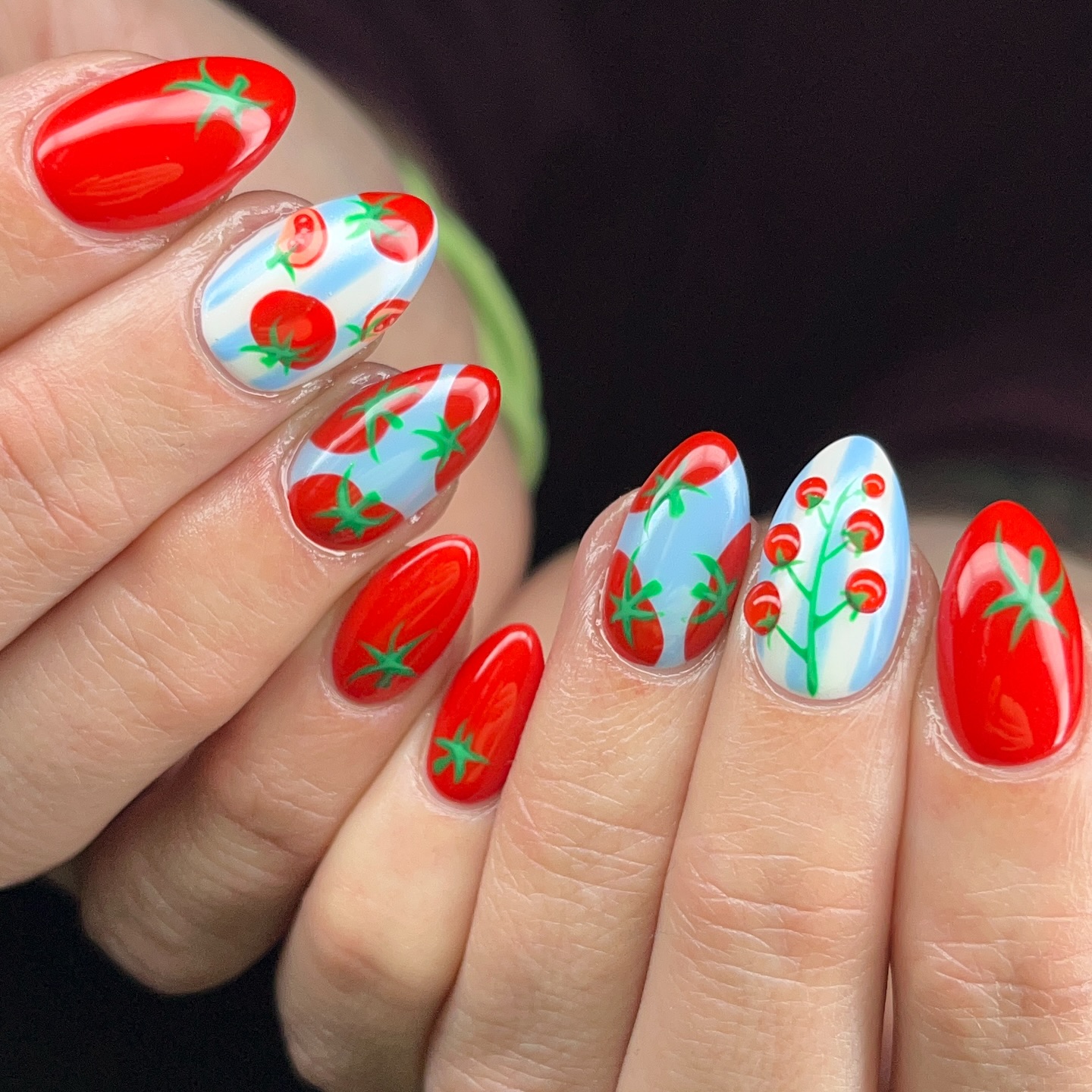 Tomato Inspired Summer Nails