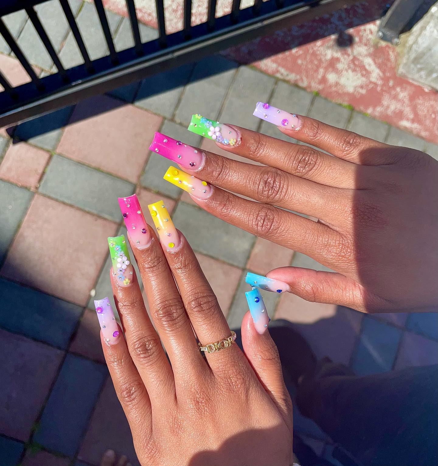 Tapered Square Ombré Nails
