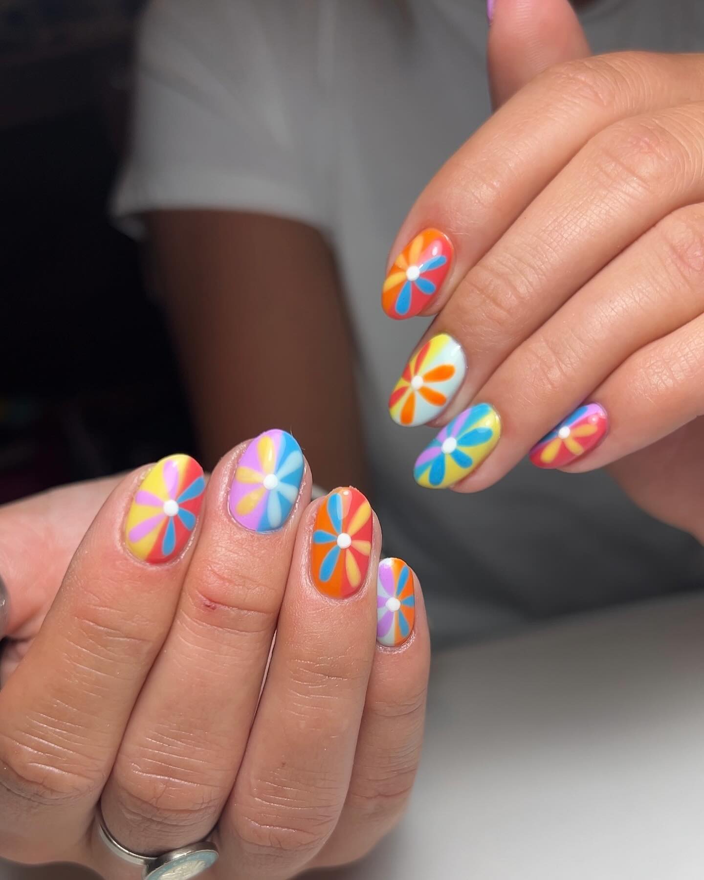Multicolor Summer Vacation Nails