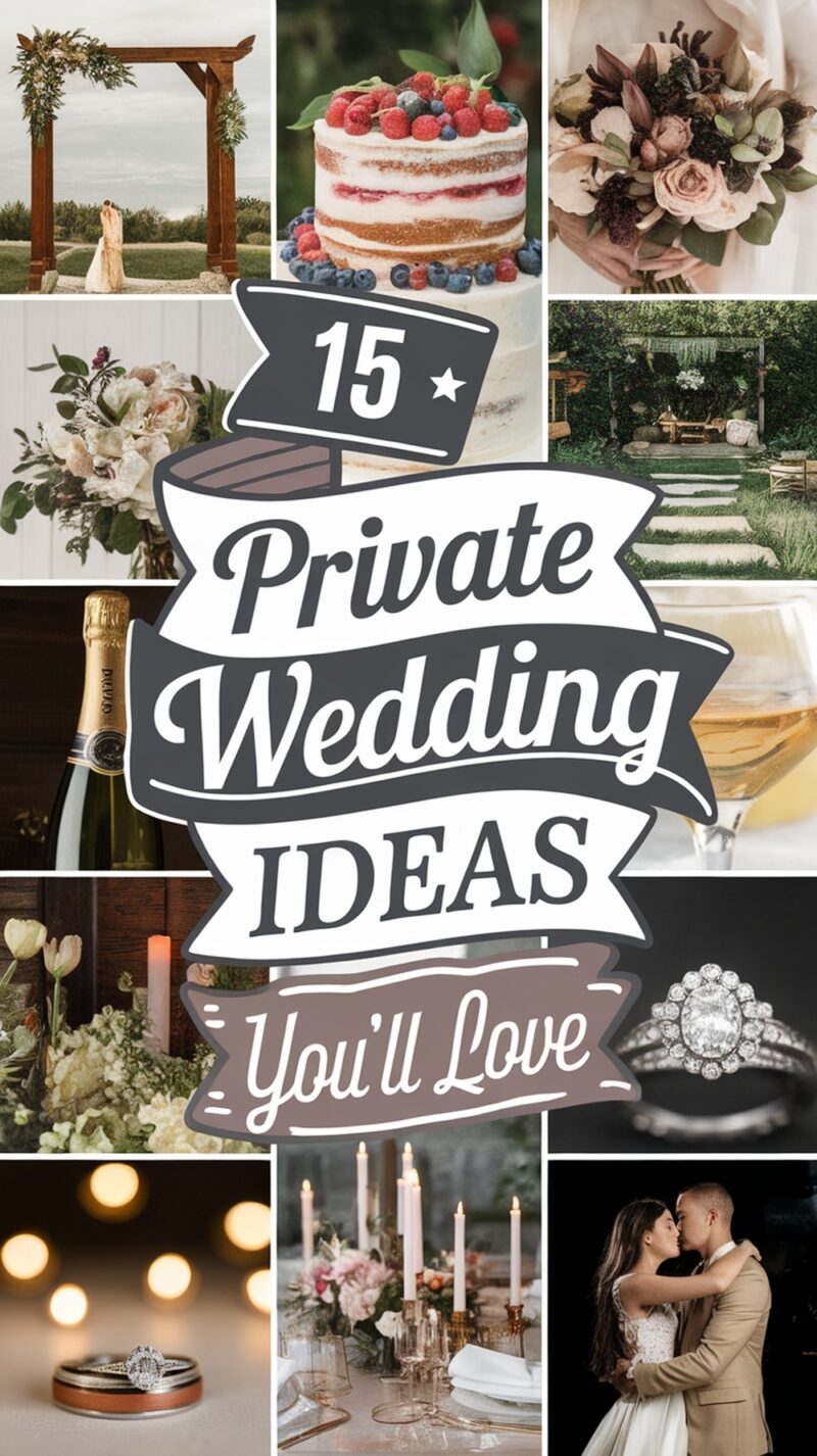 15 Cute Private Wedding Ideas You'll Love - WithLoveLive