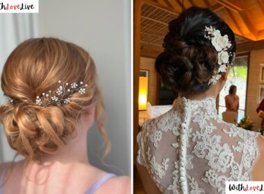 Flower Bun Wedding Bride Hairstyle Ideas