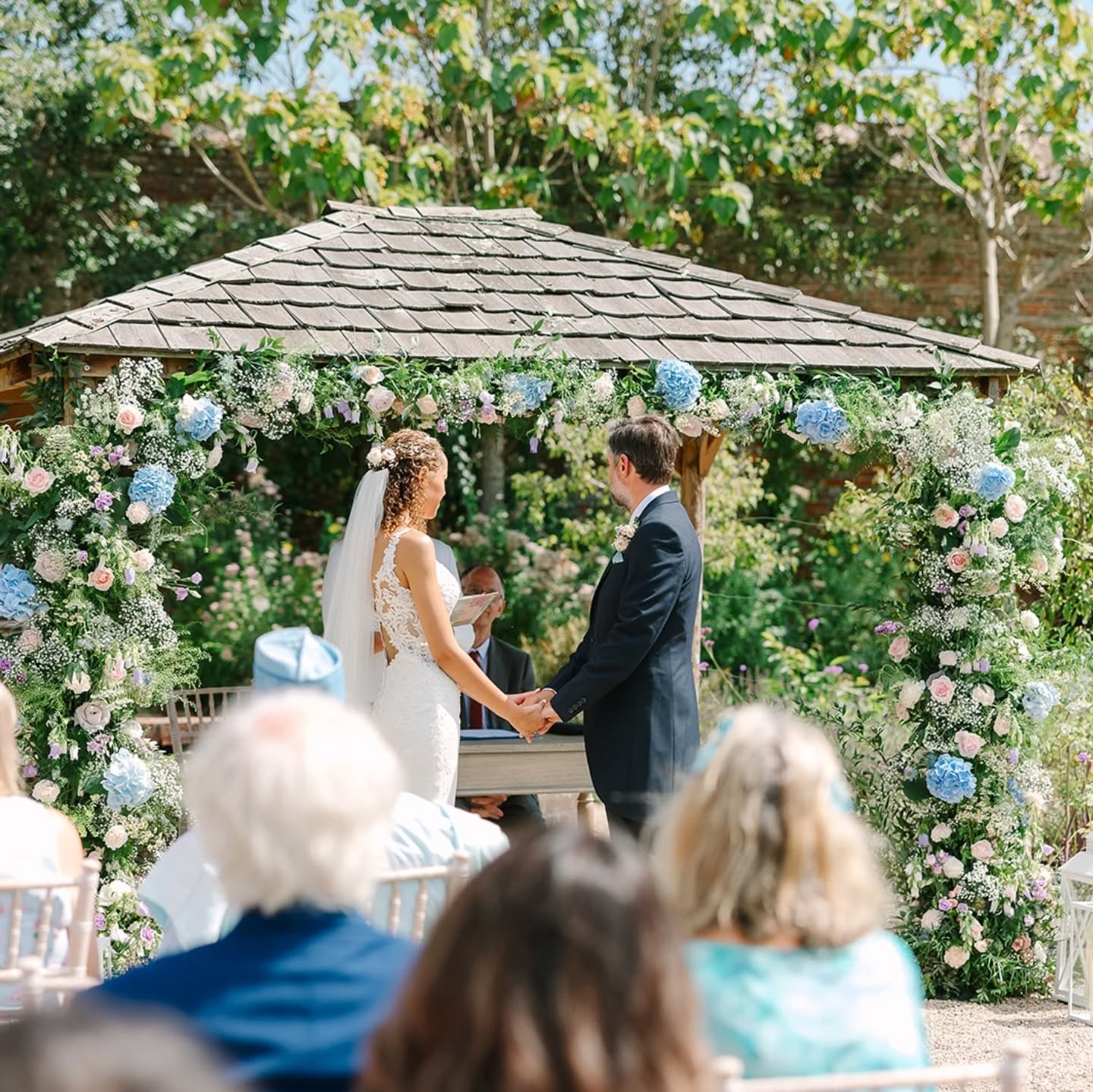 Use a natural flower arch