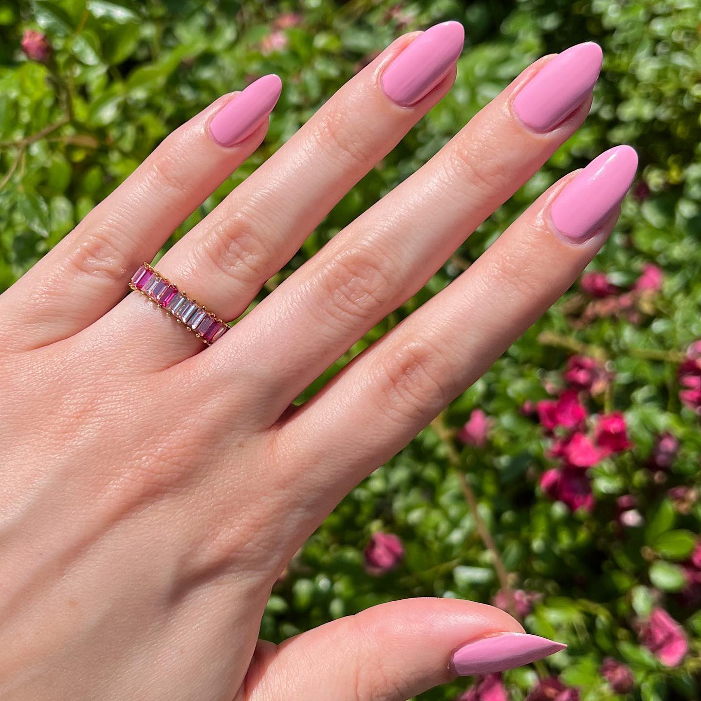 Dusty Rose Almond Nails