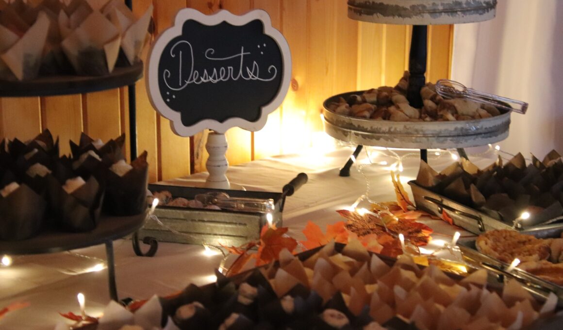 Dessert table at wedding