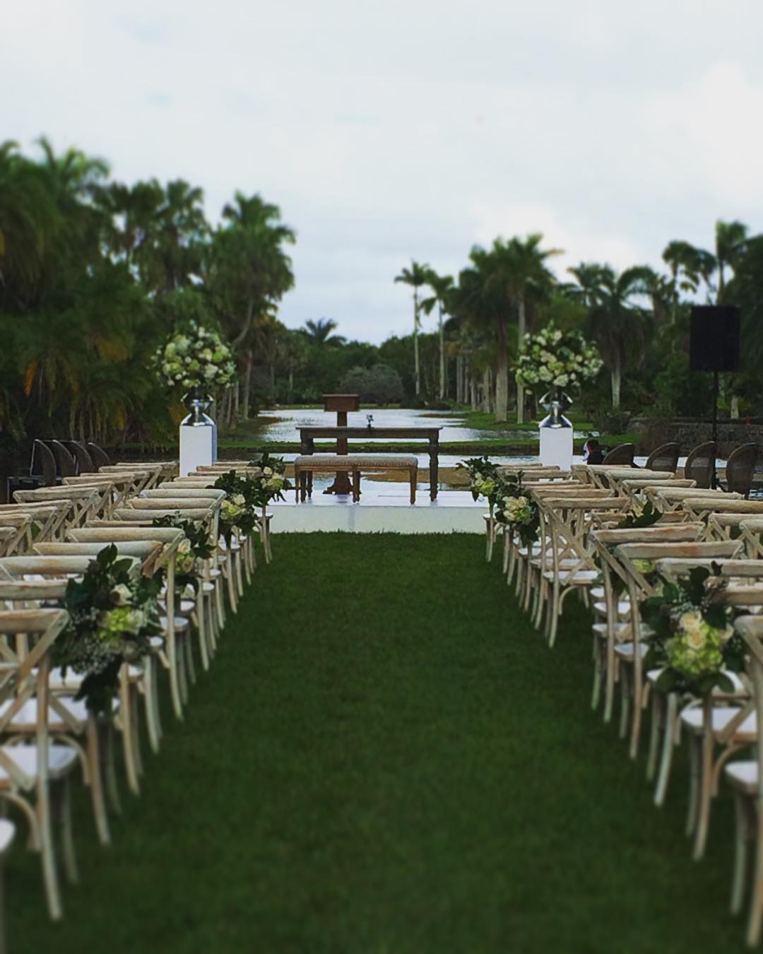Ceremony in botanical garden