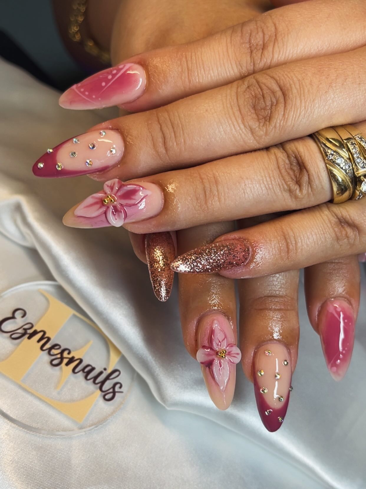 Dusty Rose French Tips