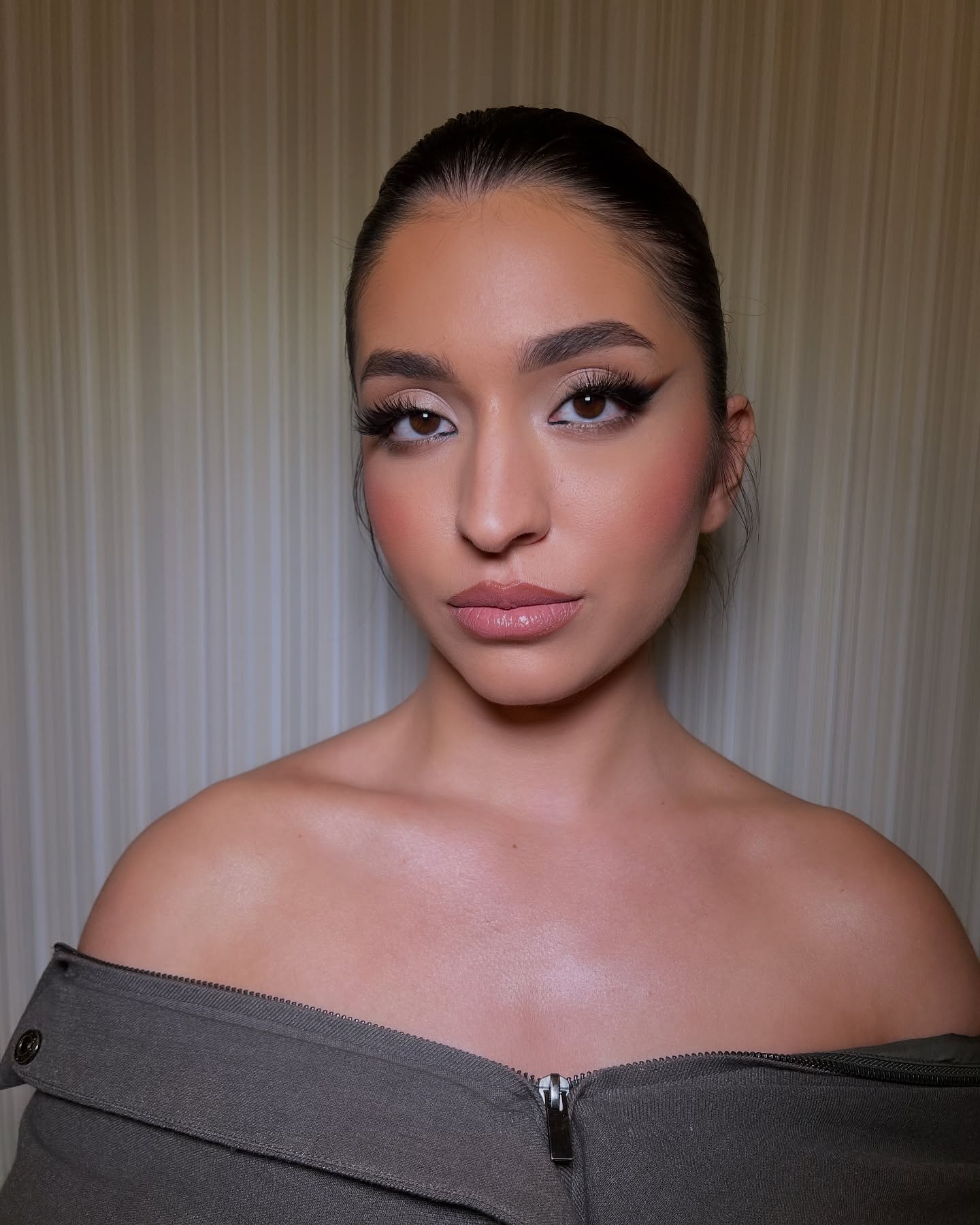 Dewy Skin with Peach Blush