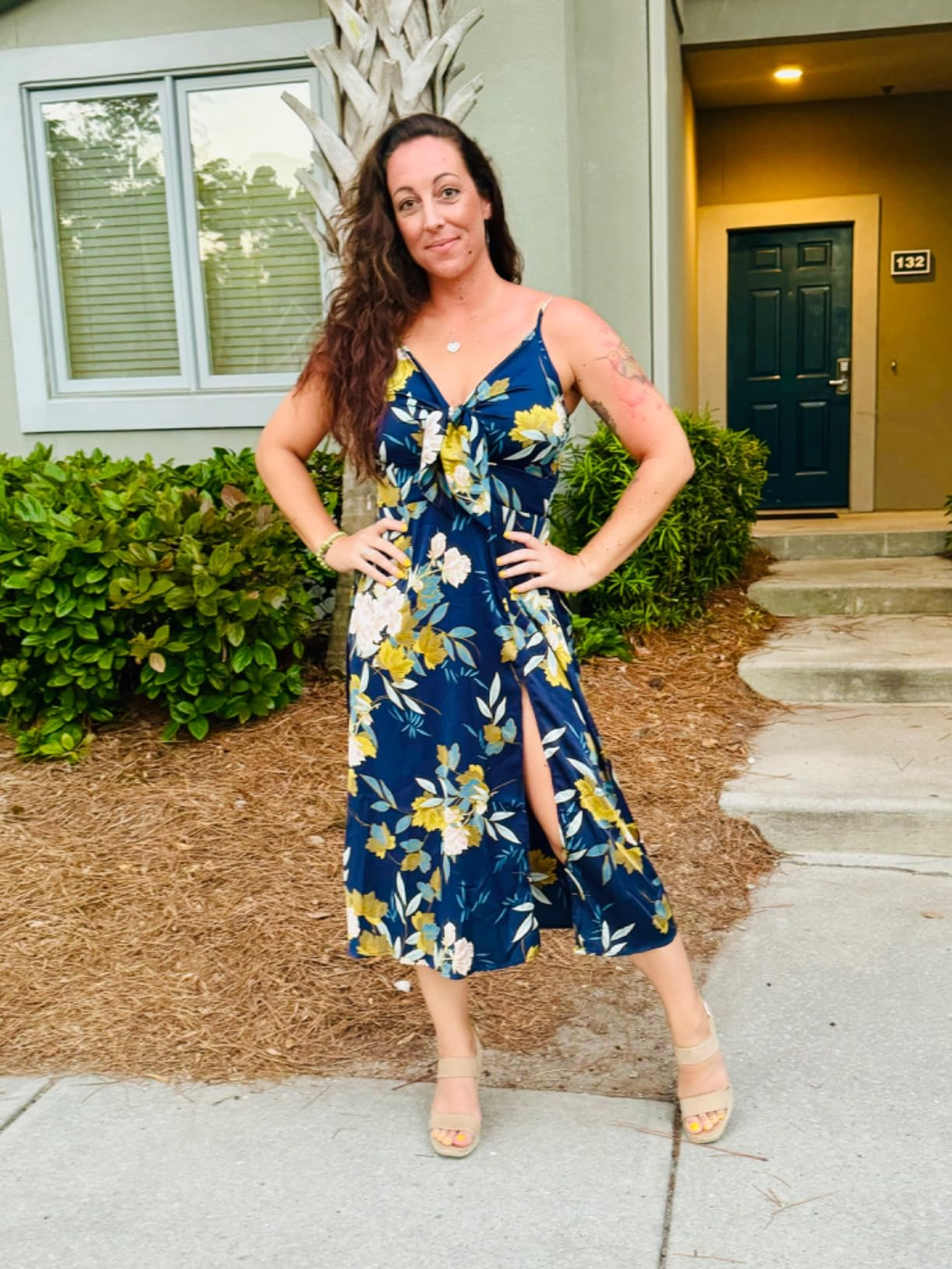 Spaghetti Strap Midi Satin Dresses