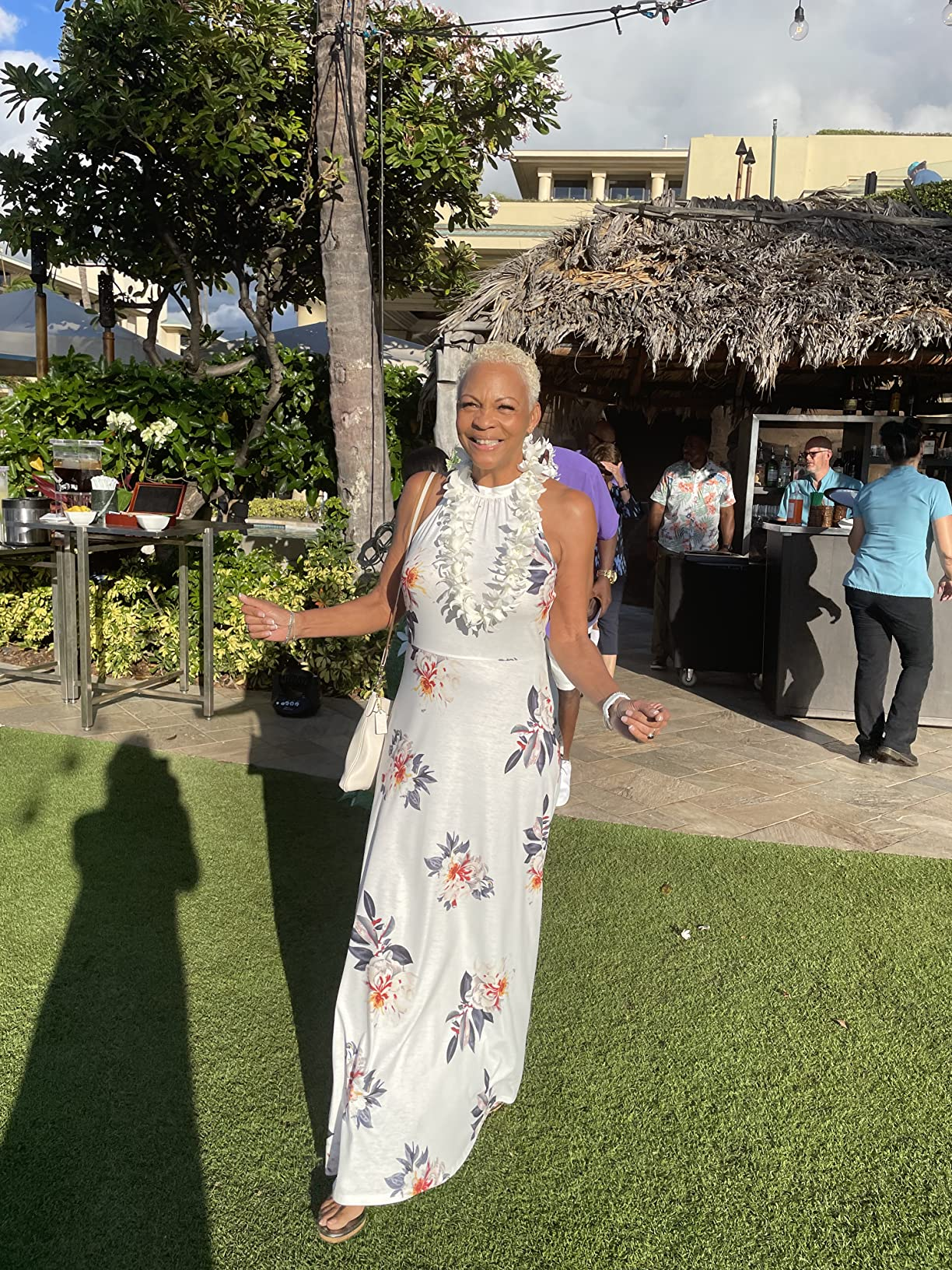 Maxi Dress Floral Halter Neck Dress