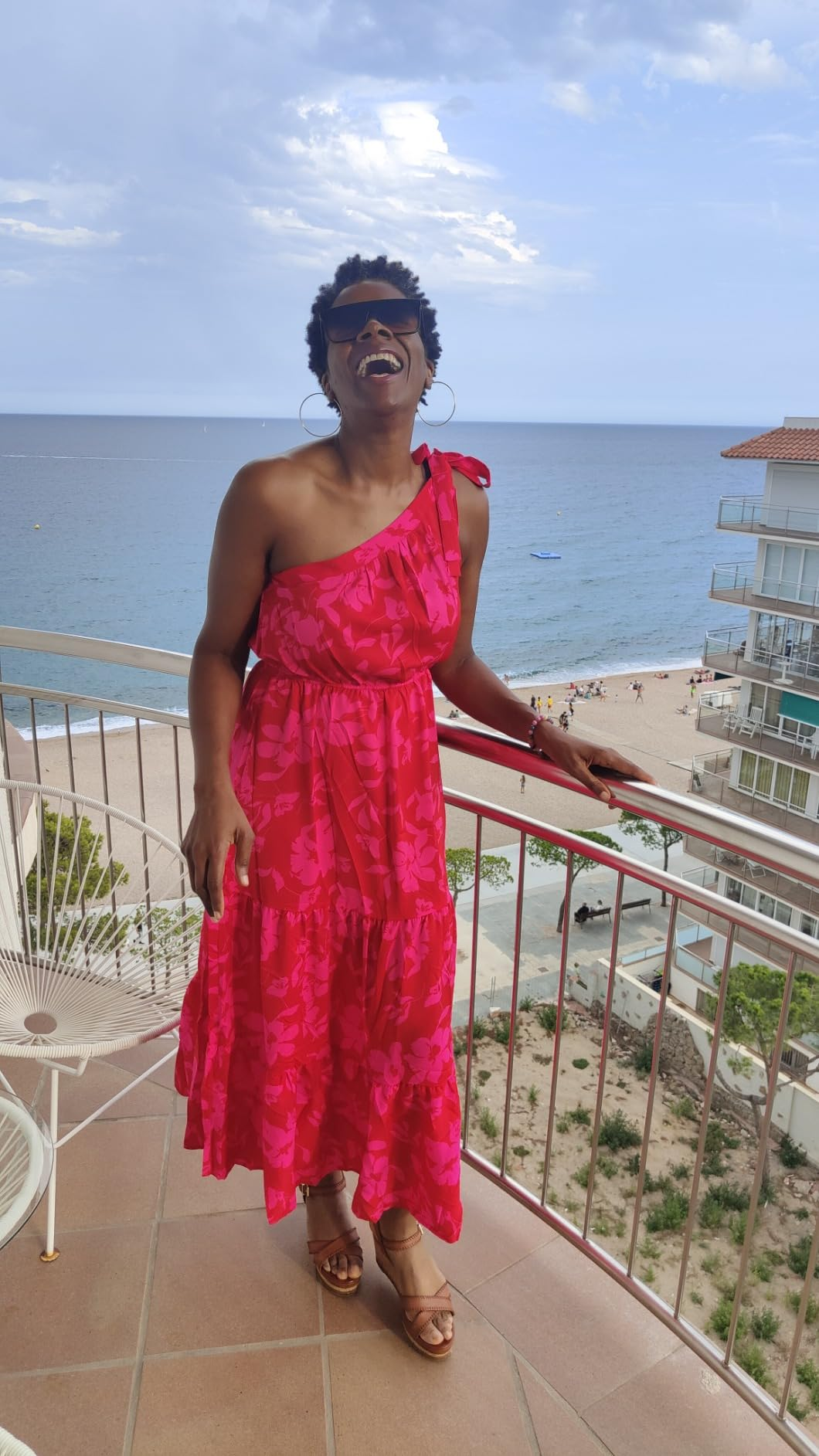 One Shoulder Maxi Dress