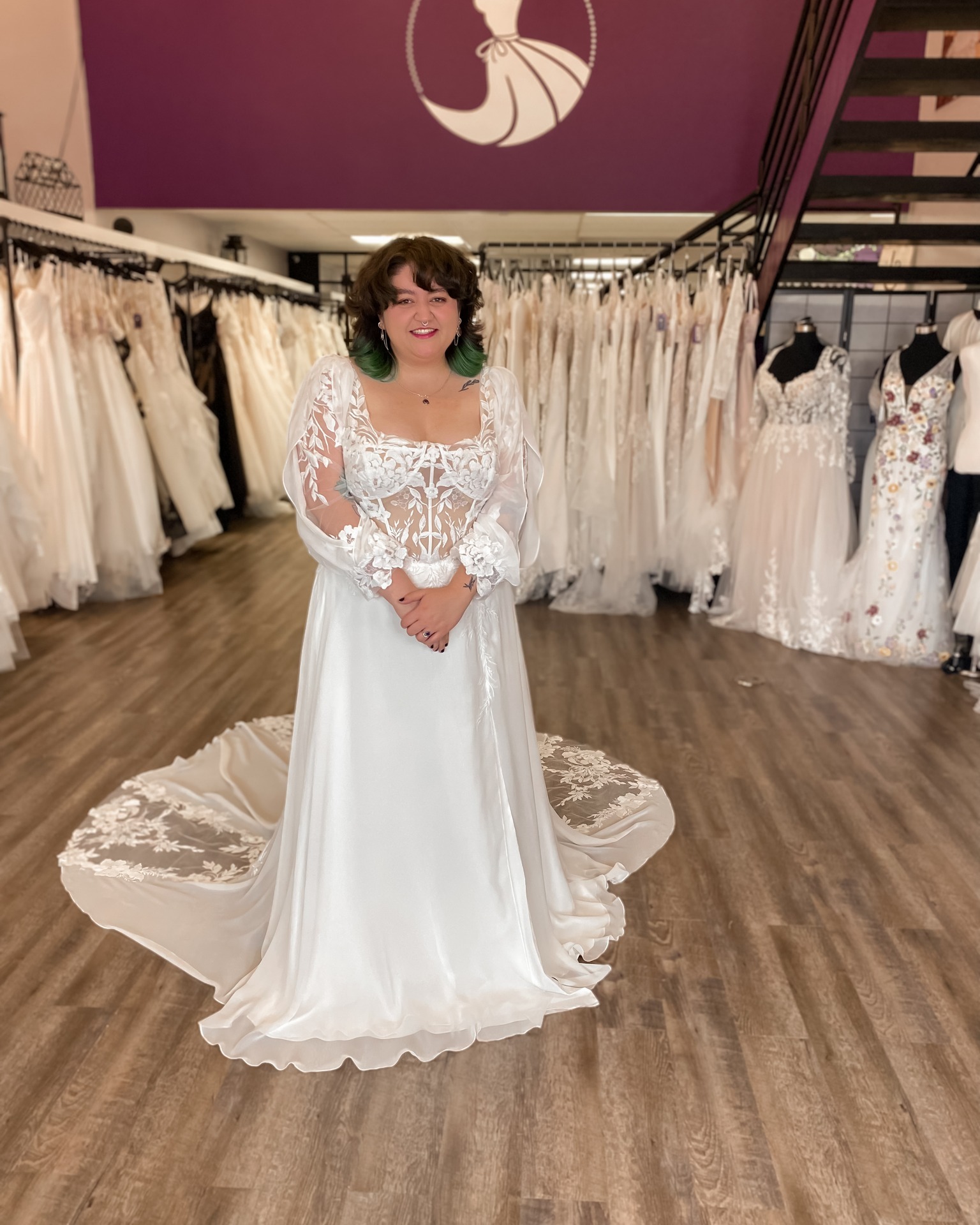 Lace Bodice with Flowing Skirt