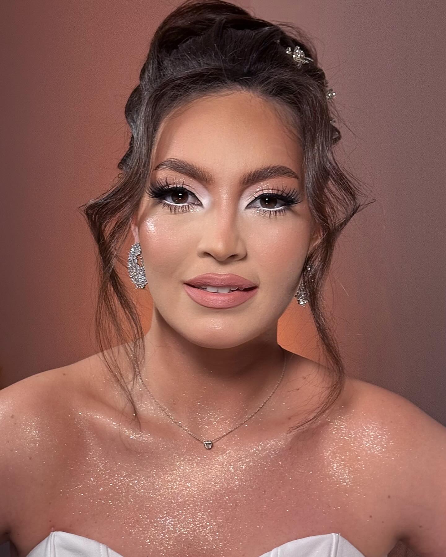 Lightly Defined Brows with Shimmery Lids