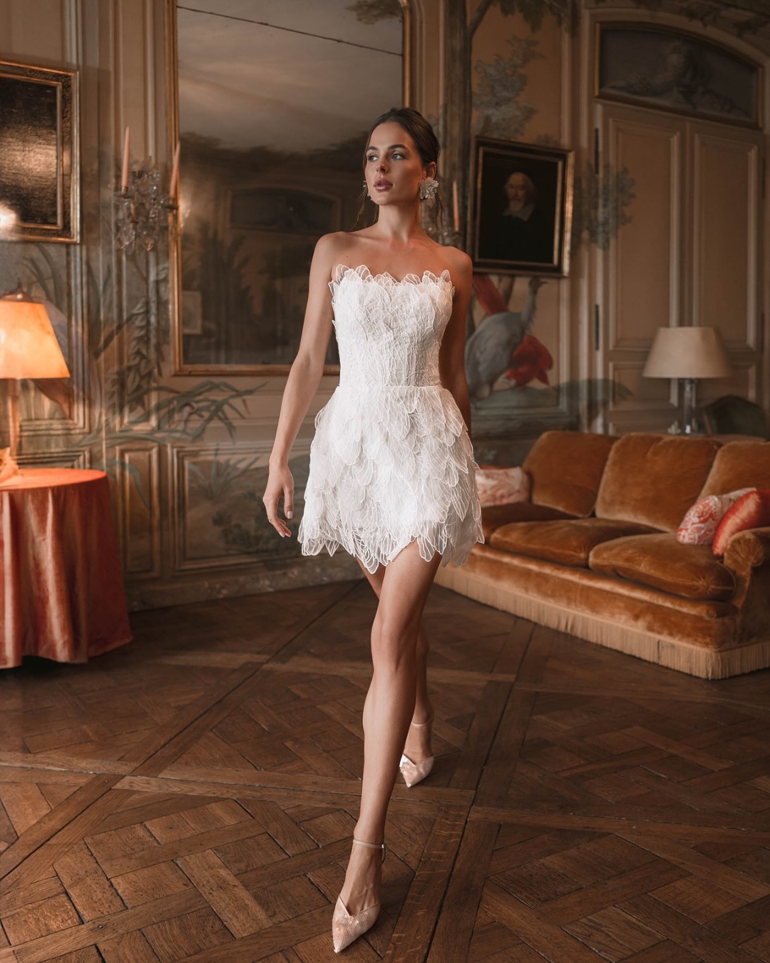 Ruffled Hem Mini Dress