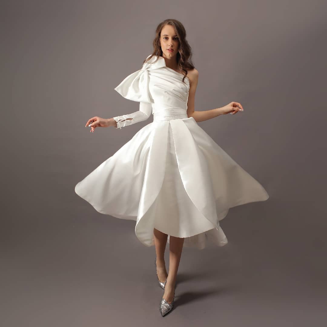 Classic White Midi Dress