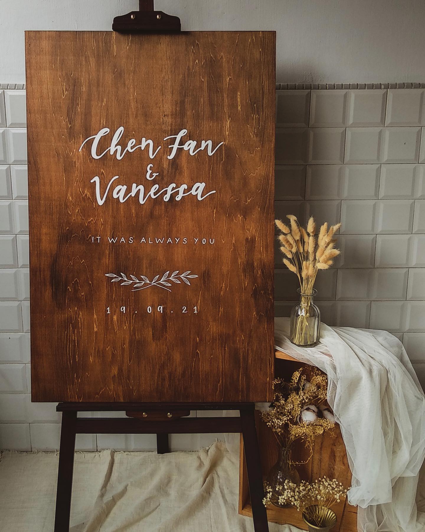 Rustic wooden signage