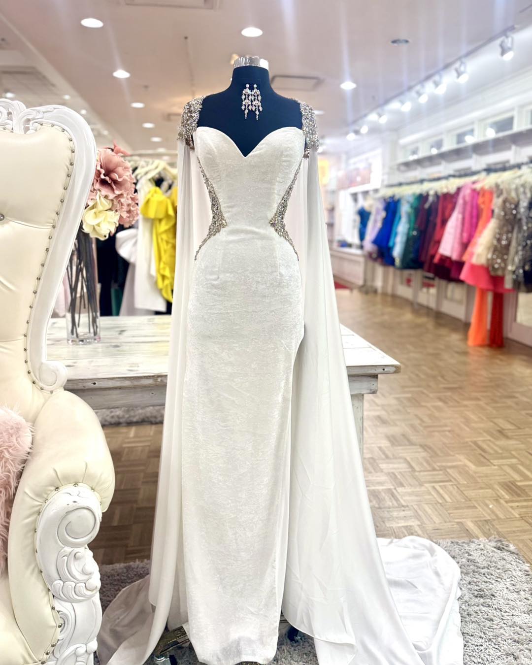 Crushed Velvet Bridal Gown