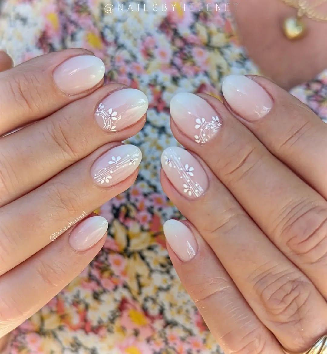 French Fade with Baby’s Breath Accents