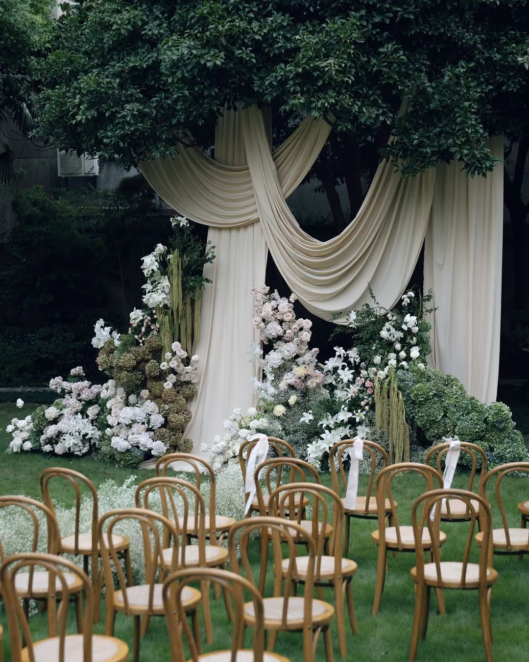 Intimate backyard setting