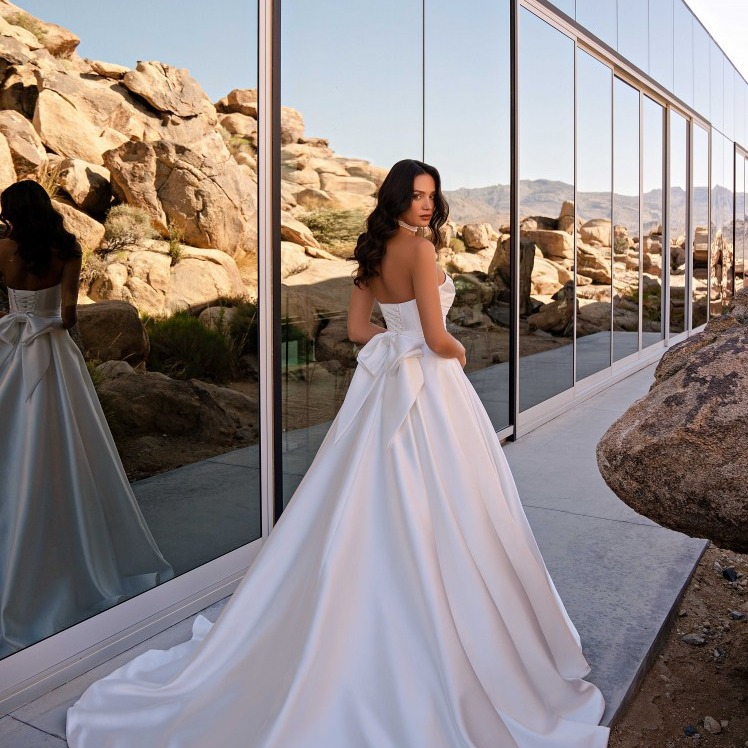 Simple Gown with Bow Detail