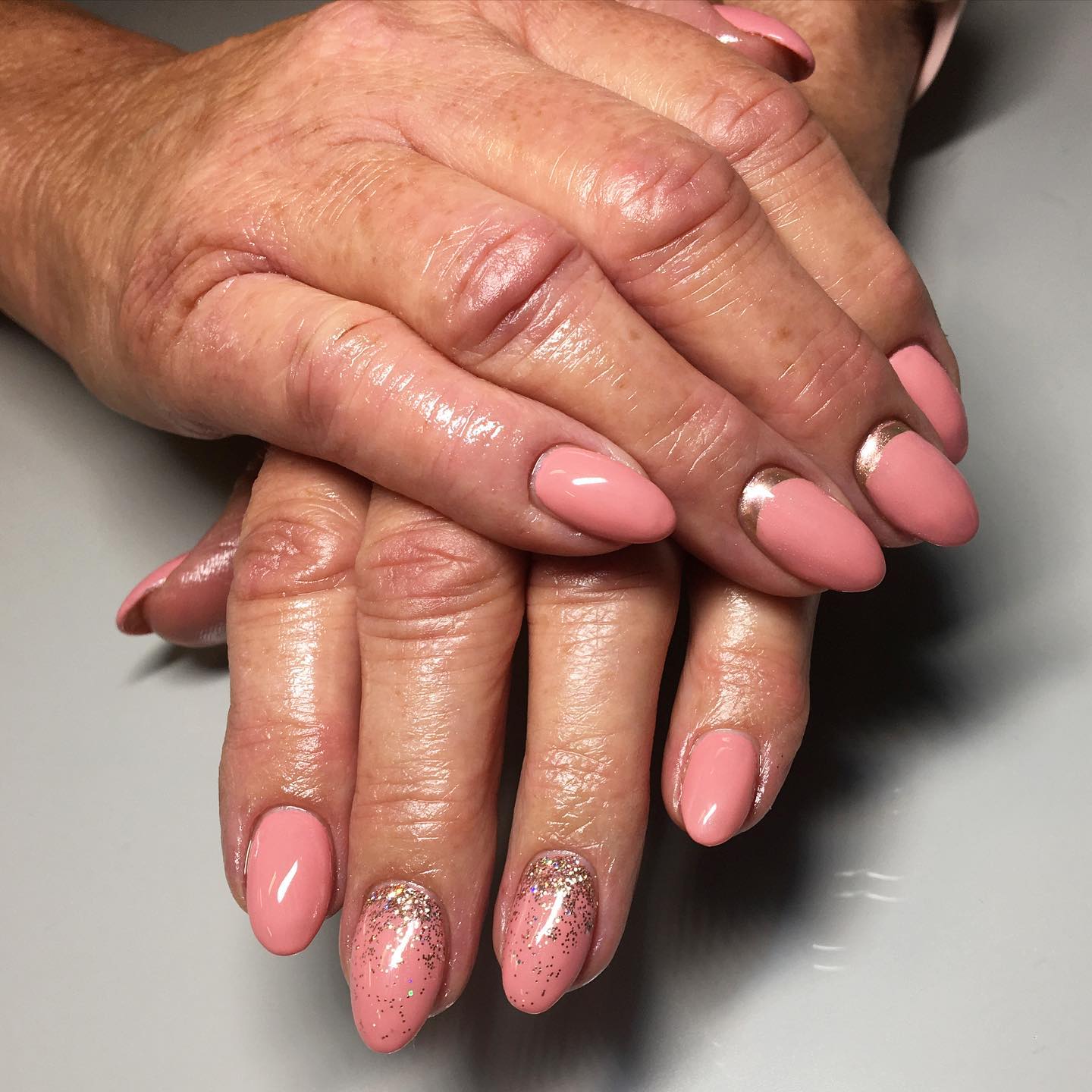 Dusty Rose Short Rounded Nails