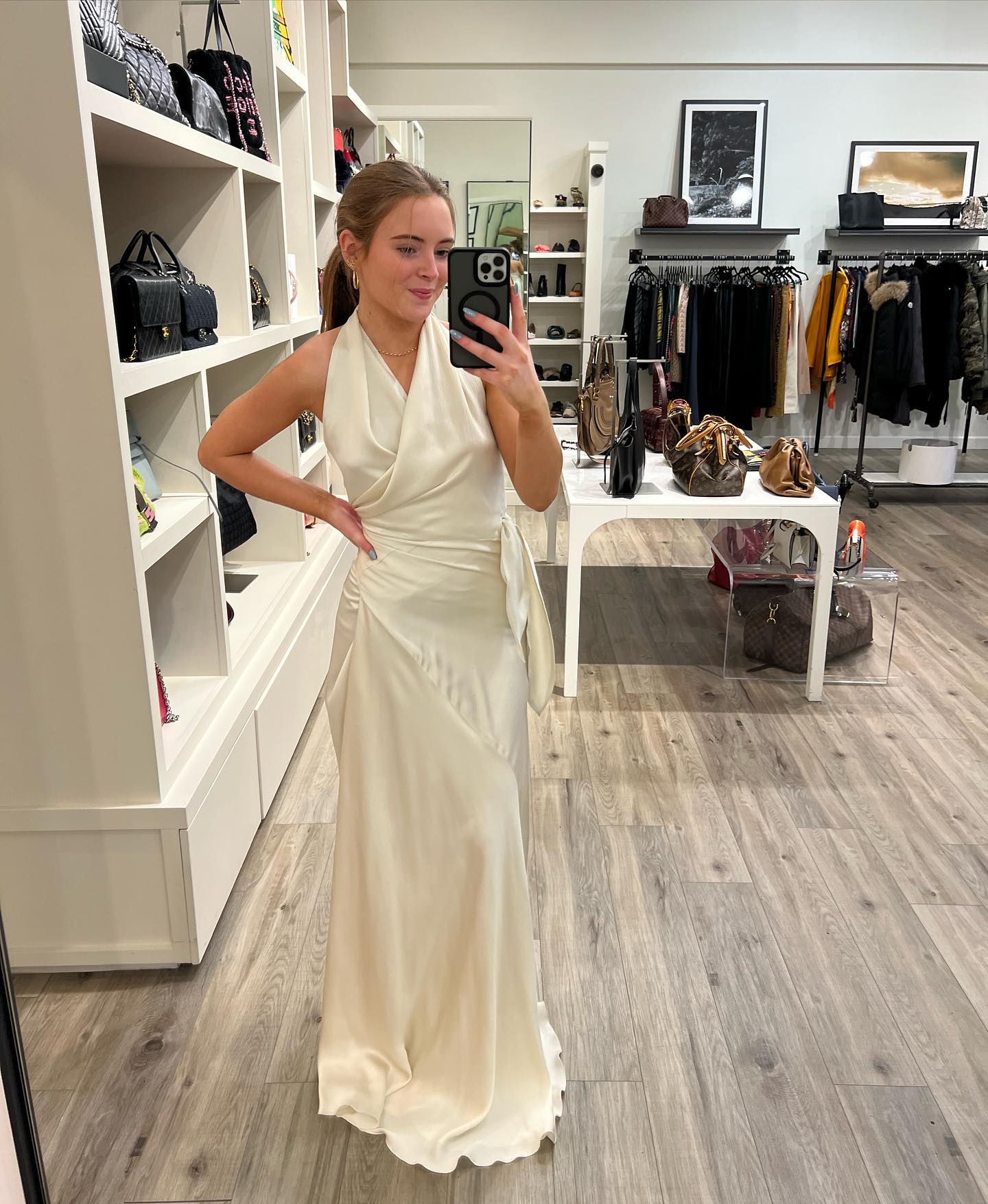 Wrap-Style Bridal Dress