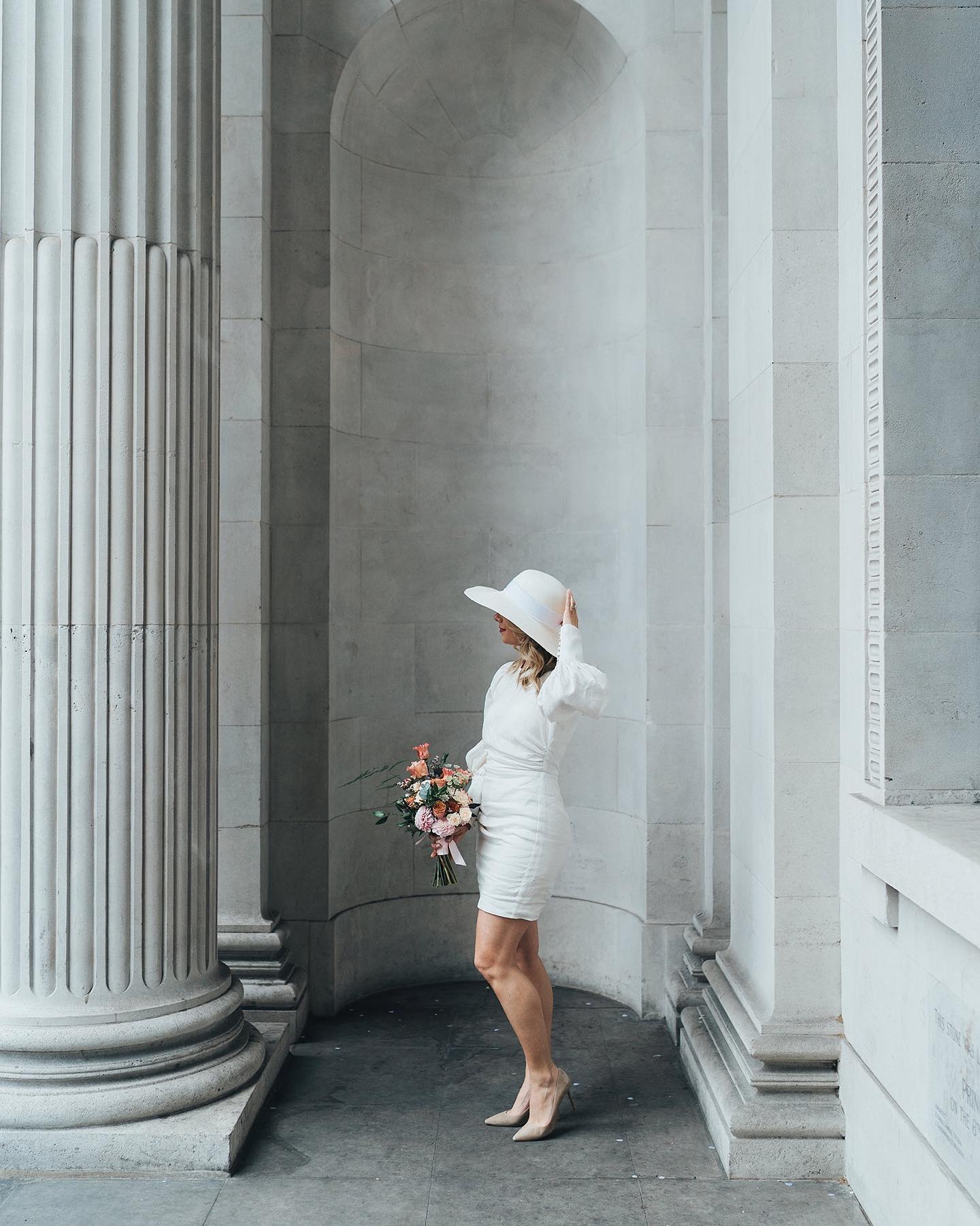 Short Puff-Sleeve Dress