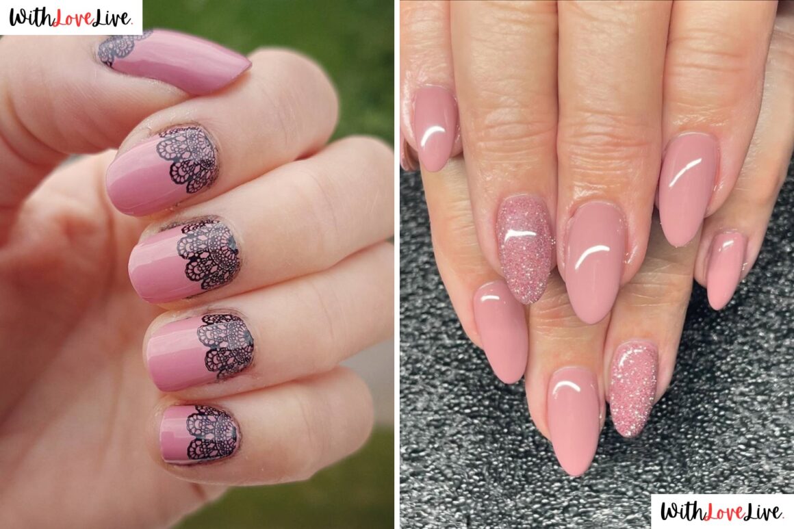 Dusty Rose Wedding Nails Ideas