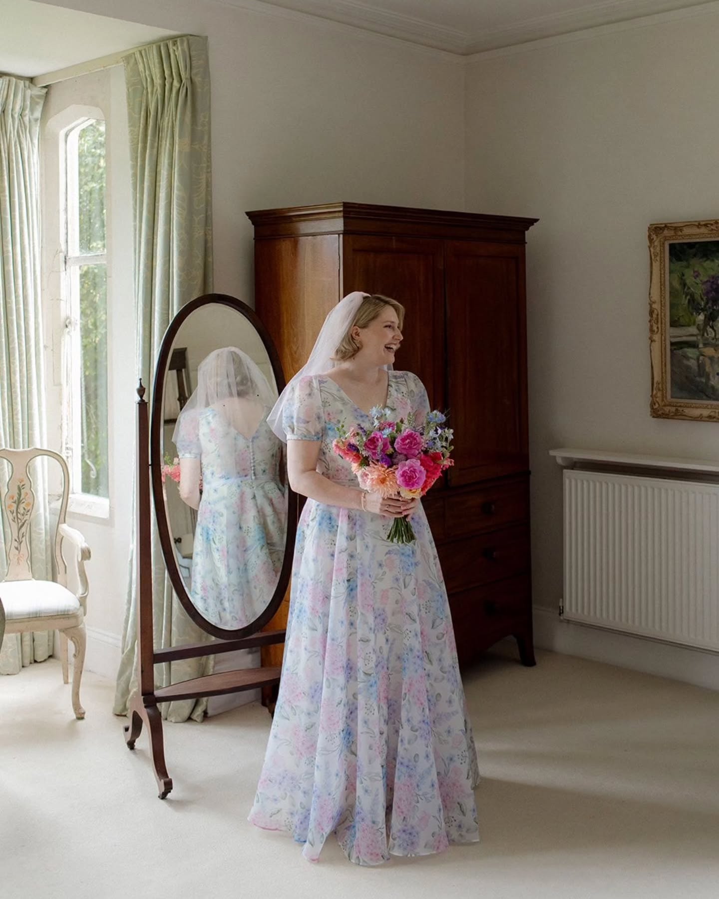 Floral Print Wrap Dress