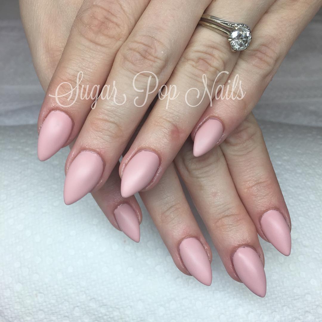 Matte Dusty Rose Nails